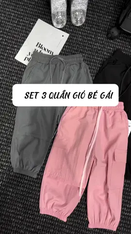 Set 3 quần gió bé gái#xuhuong 