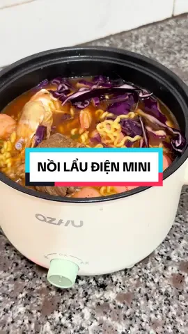 Nấu mì cay tại nhà bằng nồi lẩu điện mini #noilaudien #noilaudienmini #xuhuong 