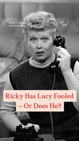Ricky has Lucy fooled -- or does he?!   #ilovelucy Now Streaming on Paramount+ #lucilleball #classictv #1950s 