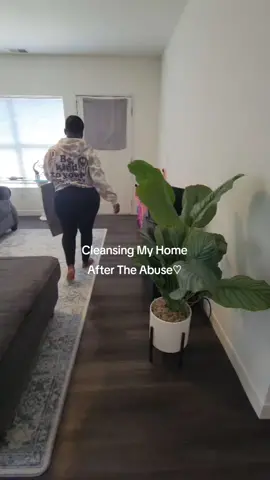 Cleansing My Home After The Abuse♡ Baby when I tell you I moved this sectional out of the living room, cleaned this rug, swept and mopped, cleansed my space like my life depended on it bc it does!! & I always boil water for my mopping. I added in Distilled Vinegar, A Few Drops Of Dish Soap, 1T of Method Antibacterial Cleaner(The Yellow One) & 5 Drops Of Uninterrupted Prosperity Oil by @Bossiana. . I also lit a White Sage Incense & After That Burned Out, I Lit An Attracts Money Incense! I'm Removing ALL Negative Energy, ALL Stagnant Energy, And Allowing Positivity, Abundance & Peace In🙏🏾💜 #traumatok #trauma #sundayvibes #selflove #SelfCare #selfcaretiktok #blackgirlselfcare #nursing #momof3 #sahm #HealingJourney #selflovejourney #wellbeingtiktok #domesticabuseawareness #blacknurse #nursingstudent @target @Bossiana. 