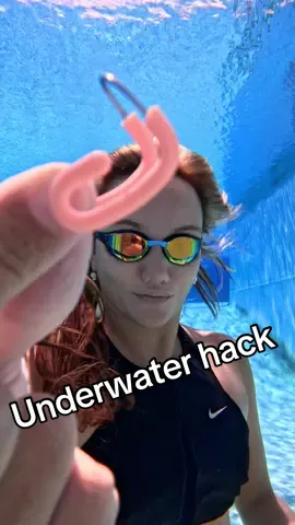 I wear this so water doesn’t go inside my nose 👃🏼💦  #underwater #Hack #pool 