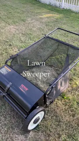 The lawn sweeper is nothing short of genius!!! #lawntok #lawncare #lawntips #tips #fallleaves #lawn #vevor #lawnsweeper #outside #Outdoors #Summer #fall #yard #grass #leaves #yardwork #lawnsoftiktok #landscaping #landscapingtips #homeowner #tiktokshopbacktoschool #tiktokmademebuyit 