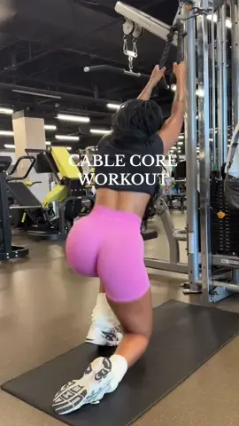 @Gymshark code STINKY for tshirt deets! Full cable only core/ab workout #coreworkout #abworkout #blackgymgirl #corecircuit 