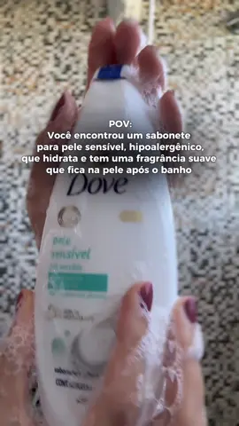 Testei e amei! Faz uma espuma super macia, e a fragrância é ótima 🫶 Já testaram o novo sabonete líquido Dove Pele sensível? @Dove Brasil @Home Tester Club Brasil  #dovepelesensivelhtc #banhodove #autocuidado #banhopremium #pelehidratada #dovepelesensivel #dovesabonete #foryou #foryoupage #viral 