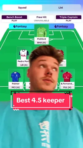 Best 4.5m goal keeper revealed! #FPL #fantasyleague #fplcommunity 