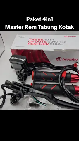 Paket 4in1 Master Rem Tabung Tipe Kotak + Handgrip Sisik + Jalu Stang Cnc + Selang Rem 95cm Universal #masterrem  #handgrip  #jalustang  #selangrem  #variasimotor 