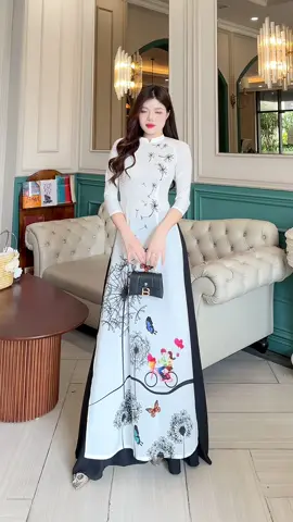 Lên xu hướng lần nữa đi em 🤭🤭🤭 #aodaiinhoa #aodaiinhoa3d #aodaihoanhi #aodaiquynhnguyen 