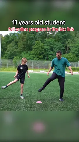 To train the body feint for kids aged 8-12, start with a warm-up including dynamic stretching and basic dribbling. Demonstrate the feint by shifting weight and dipping a shoulder in one direction before quickly changing direction. Emphasize selling the move and maintaining ball control. Practice with individual drills (without and with a ball), cone dribbling, and 1-on-1 exercises. Reinforce learning with feedback, repetition, and mini-games to apply the move in real situations, ensuring sessions are fun and engaging to build confidence and skill. . 🔝Training with Persianball - Progress faster your performance  🔜 Link in bio - Limited .  #soccerdrills #footballtraining #footballskills #fußball #footballdrills #soccercoach #Messigoal  #messi 