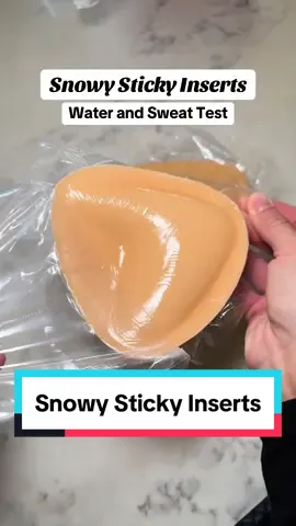 Snowy Sticky Inserts #snowystickyinserts #stickyinserts #pushupbra  Snowy Insert Cups in Water Sweat