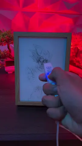 Cuanto le das? 🐉 #goku #cuadrosled #dragonball #dragonballart #mangapainting #lightpainting #boladeldragon 