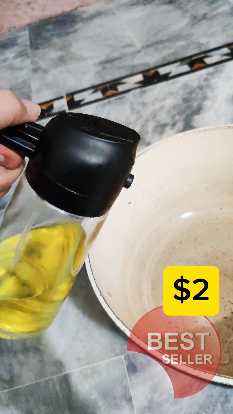 Oil Dispenser bottle #backtoschool #oildispenser ##tiktokshopbacktoschool #oil #bottle #product #kitchen #2in1 #oil #fpy #go 