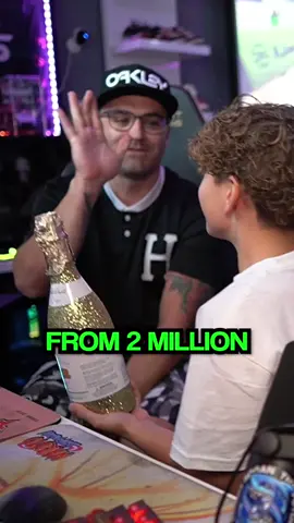 The MOMENT RowdyRogan hit 2 MILLION Subscribers 🎉… chill its apple cider 😜 #rowdyrogan #celebrate #youtube 