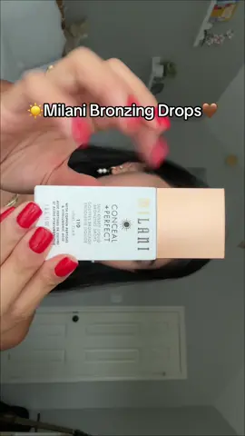 Milani Bronzing Drops in Light ☀️🤎  @Milani Cosmetics #milani #milanibronzingdrops #makeup #summermakeup #bronzingdrops #bronzedmakeup 
