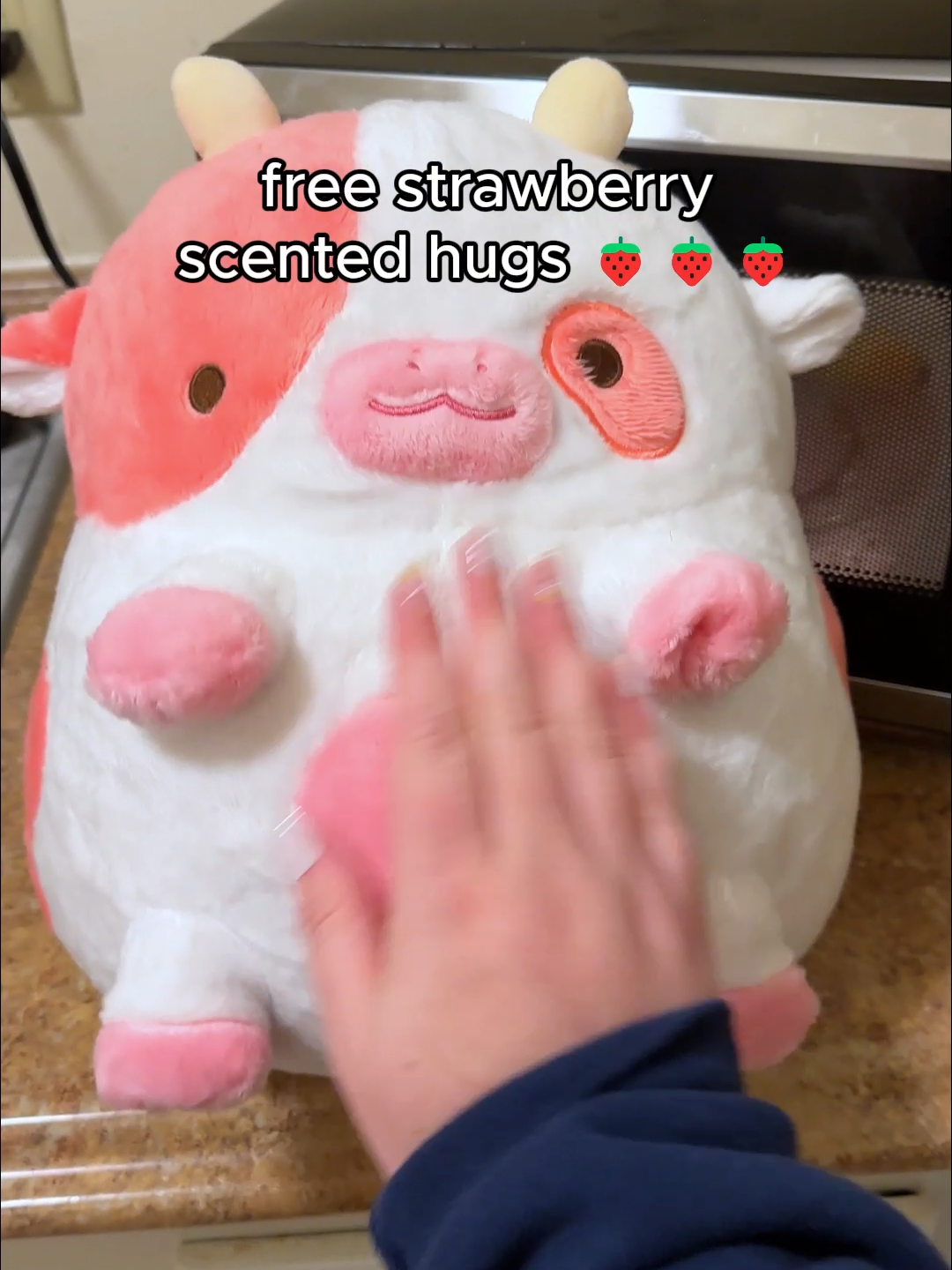 My warm and cuddly friend strawberry cow plush! 🍓🐮 #plushies #cows #stuffedanimals #giftsforher #plushtoys #cutie #kawaii #shopzoki