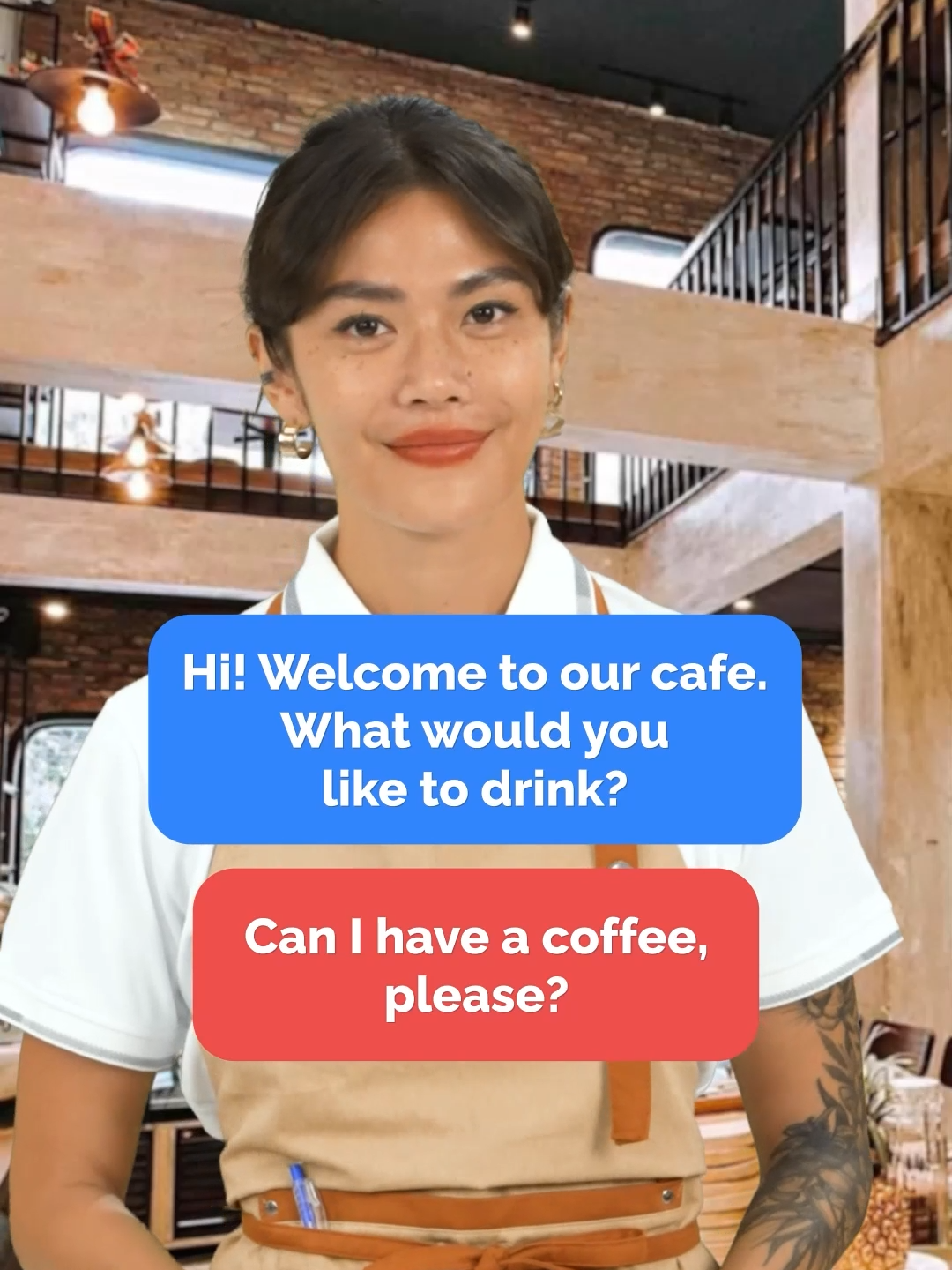 At the cafe #conversationpractice! #learnenglish with #fluentjoy. #englishlesson #aprenderingles #inglesfacil #anglaisfacile #英語フレーズ #ภาษาอังกฤษวันละคํา #tienganh