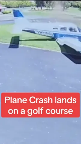 Plane crash lands on US golf course  #dailymirror #breakingnews #fyp 