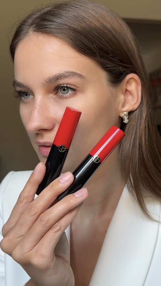 Obsessed with @Armani beauty Lip Power Long-Lasting lipsticks  104 - selfless 203 - mystery #giftedbyarmani #armanibeauties #armanimakeup #lipsticks #beautycreator