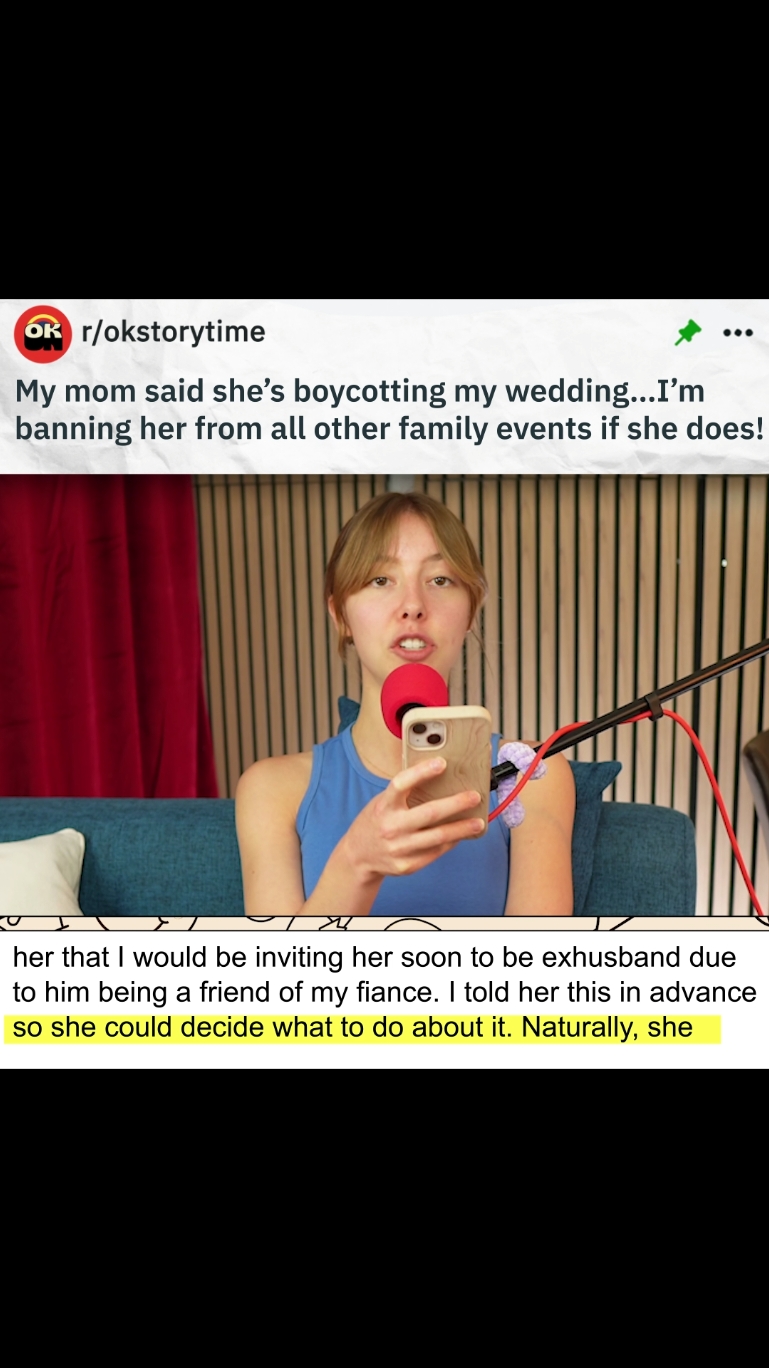 My mom said she's boycotting my wedding...I'm banning her from all other family events if she does! #reddit #redditstories #redditreadings #reddit_tiktok 