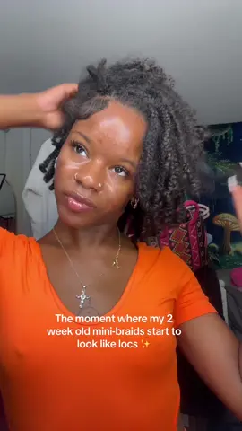 Loveeee this part #minibraids #naturalhairstyles #locs #fyp 