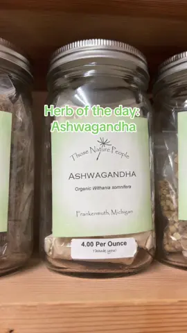 Ashwagandha, also known as Withania somnifera, is a prominent herb in Ayurvedic medicine, native to India and North Africa. This adaptogen is celebrated for its ability to reduce stress, enhance cognitive function, and boost energy levels. Additionally, it supports immune health, improves sleep quality, and balances hormones. Ashwagandha root is typically consumed as a powder, capsule, or extract. Its anti-inflammatory and antioxidant properties make it valuable for overall health and well-being. Pick some up today! #herboftheday #thosenaturepeople #ashwagandha 