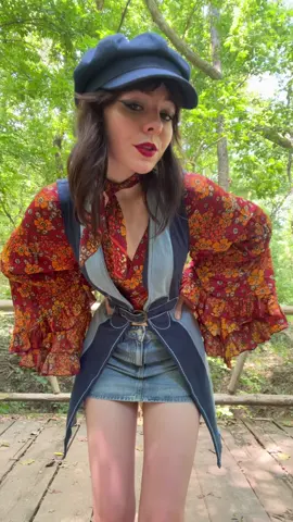 One of my favorite summer looks at the moment. 🌼🌹 @The Hippie Shake - Denim vest @Gardenbelle Shop - neck tie & bell sleeve top #witchyvibes #stevienicks #whimsigothic #70s #bohoaesthetic #daisyjonesandthesixaesthetic #gogoboots #fleetwoodmac#70sfashion #60s #hippiestyle #70saesthetic #stevienickssupremacy #lanadelrey #lanatok #whimsical #whimsigothic #outfitideas #miniskirtoutfit #rockstargfaesthetic #rockstargfvibes #flowerpower #OOTD #ilovethe70s #thehippieshake 