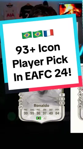 🇧🇷🇧🇷🇫🇷93+ Icon Player Pick In EAFC 24! #zidane #eafc #fc24 #fifa #fut #icon #Soccer #packopening #eafc24 