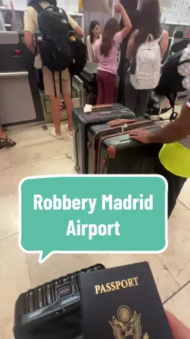 I cant make this up you cant take your eyes off your things for ten seconds! This was the priority lane! #robbery #robberymadrid #thievesmadrid #madridpickpockets #madridairport 