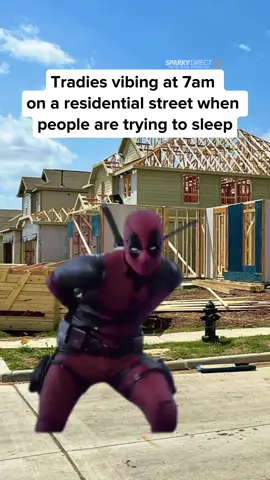 If I gotta be up at 7am, so does everyone else 🕺🏻🎶 #sparkydirect #meme #workmeme #wakeup #wakingpeopleup #deadpool #deadpooldance #funny #lol #tradie #tradiesoftiktok #construction #apprentice #bluecollarboys #sparky #capcut 