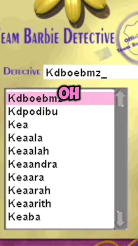 ANOTHER CANDELIN?! This cant be real. I was shook to my core at the last two names we found. Absolute gold, here’s to more discoveries with the Barbie Detective Name List #barbie #bariegames #early2000s 
