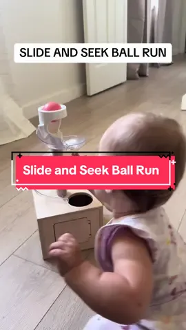 @Lovevery Slide and Seek Ball Run ✨she has played with this everyday for the last week and has figured out how to get the balls out and how to push them down the slide #lovevery #thebabblerplaykit #toddlertoys #toddlerdevelopment #toddleractivity #independentplay 
