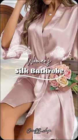 Women's Silk Bathrobe, perfect din saga bridesmaid pang pictorial.☺️ tap the yellow basket.☺️ #silk #silksatin #silkrobe #robe #bridemaidsrobe #bathrobe 