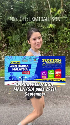 🏃🏻‍♀️Larian Keluarga Malaysia 2024 | 29th September  5KM | 10KM | 21KM 🫶 Jangan lupa sign up dengan kod: LKM10ALLISON untuk dapatkan discount 10% 🥳🥳  Ayuh! Ajaklah kawan2 dan family!  JUMPA DI SANA 😍 nanti kita ambil foto sekali ya Web: ticket2u.com #Running #lariankeluargamalaysia #lkm #larian #race #event #halfmarathon #10km #5km #prizemoney #trophy