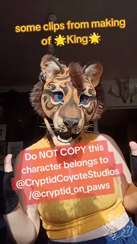 Do ‼️NOT COPY‼️ this character belongs to @CryptidCoyoteStudios  #handmade #craft #art #animalmask #furry #furryfandom #otherhearted #therianthropy #alterhumancommunity #therian #tiktok #fyp 