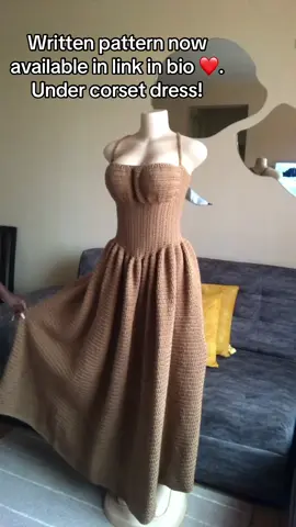 Crocheting definitely teaches endurance! But look at that maxi dress😍😍.  Written pattern is now out on my ravelry store😊. Click link in bio. Also available on my lovecrafts store under name Loster Crochets. #crochetersoftiktok #crochetpattern #crochet #crochettiktok #foryou 
