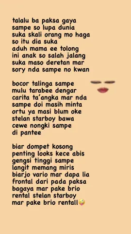 brio rental🤪🤪#MakeAFace #manadopunya #manadolirik #liriklagu 