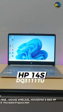 HP 14s-dq3111TU /Celeron N4500/8GB/512GB SSD/14″ HD/Win 11 Home+OHS 2021 Spesifikasi : Processor : Intel® Celeron® N4500 (up to 2.8 GHz burst frequency, 4 MB L3 cache, 2 cores, 2 threads) Display : 35.6 cm (14″) diagonal, HD (1366 x 768), micro-edge, BrightView, 250 nits, 45% NTSC RAM : 8 GB DDR4-2933 MHz RAM (1 x 8 GB) Storage : 512 GB PCIe® NVMe™ M.2 SSD Graphics : Intel® UHD Graphics  Keyboard : Full-size, backlit, natural silver keyboard Wireless : Realtek RTL8822CE 802.11a/b/g/n/ac (2×2) Wi-Fi® and Bluetooth® 5 Ports : 1 SuperSpeed USB Type-C® 5Gbps signaling rate; 2 SuperSpeed USB Type-A 5Gbps signaling rate; 1 HDMI 1.4b; 1 AC smart pin; 1 headphone/microphone combo; 1 multi-format SD media card reader Webcam : HP True Vision 720p HD camera with integrated dual array digital microphones Audio : Dual speakers Battery : 3-cell, 41 Wh Li-ion, 45 W Smart AC power adapter OS : Win 11 Home + Office Home Student 2021 Info lebih lanjut bisa chat WA kami : 📍Bandung Computer📍 Jl. Pahlawan No. 42 RT. 07 Banjarmasin WA : 0813-4675-8081 Buat kalian yang ada di Banjarbaru & Martapura bisa order di cabang kami :  📍Dimensi Computer📍 Jl. Rahayu No. 08 & 09 Sungai Paring Martapura WA : 0821-5027-4800 IG : @dimensicomputer.mtp