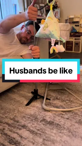 When you ask your husband to look after the baby 😅😅