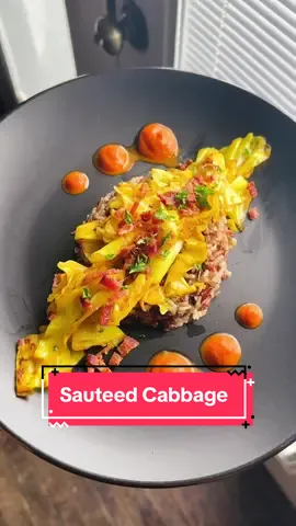 Sauteed #cabbage with a roasted #pepper sauce! 🥬🌶️✨ #gardentoplate #yum #abundance