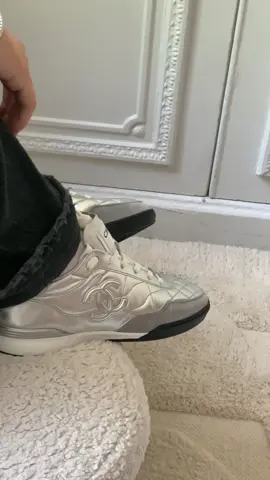 CC Silver Trainers #chaneltrainers #chanelsilver 