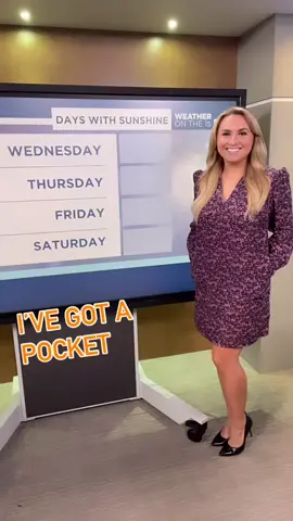 Had to bring out the dress with pockets this morning to talk about the pocketful of sunshine  in the forecast. ☀️