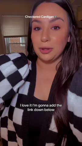 this is 8/10 for me i loooove 🏁 #cardigan #checkered #tiktokshopfinds #midsizefashion #midsize #midsizegal 
