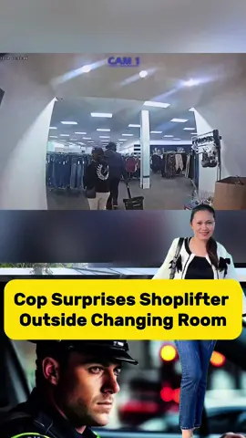 Cop Surprises Shoplifter Outside Changing Room part 1