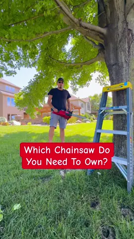 Gas Vs Battery Operated Chain Saw, which does the average homeowner need to own? #tips #DIY #homeimprovement #landscaping #trees #storm #chainsaw #yardwork #maintenance 