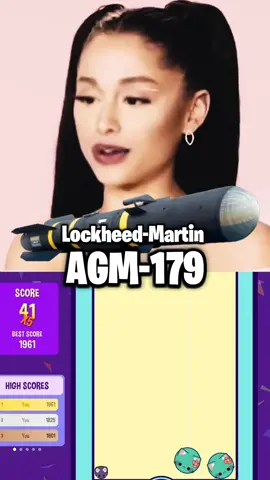 Ariana explains the Top 5 benefits of the Lockheed-Martin AGM-179 Joint Air-to-Ground Missile. 🚀♀️🎀😍 #satire #arianagrande #industry #military #parody  The AGM-179 Joint Air-to-Ground Missile (JAGM) is a precision-guided munition developed by the U.S. military for use against various targets, including tanks and other armored vehicles. It is designed to be launched from helicopters and fixed-wing aircraft. The missile integrates advanced targeting systems, combining laser guidance with infrared and millimeter-wave radar technologies to enhance accuracy and effectiveness. The JAGM is intended to replace older missile systems like the AGM-114 Hellfire, providing improved performance and versatility in complex combat environments.