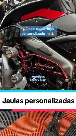 🔥 jaula doble tope personalizada 🔥 #radikalbiker #moto #motosperu #carrerasdemotos #motos #pulsar200ns #pulsar #slider #ns 