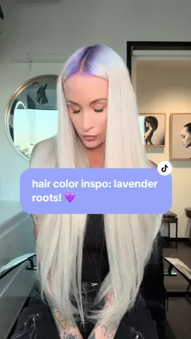 save this for your next hair color 🔮my fave color trend as of late: colored roots!!! 💜 i mixed @pravana grape with a lottt of clear! 🪩  #purplehair #lavenderhair #purpleroots #haircolorist #haircolors #hairtrends #hairtrends2024 