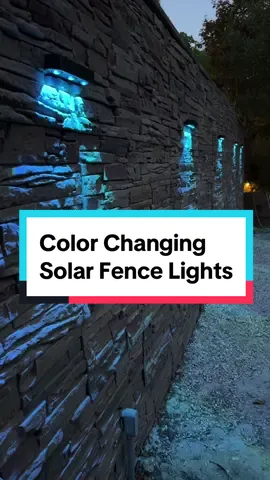 Color Changing Solar Lights for Fence #outdoorsolarlight #outdoorlighting #solarlights #rgblights  #tiktokshopbacktoschool  Solar Outdoor RGB Lights
