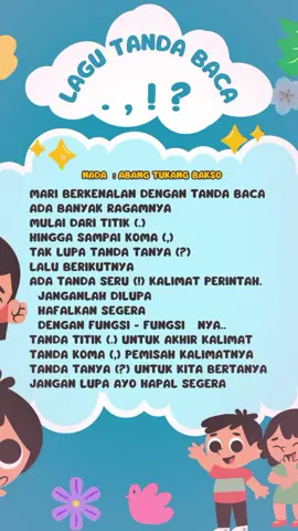 Lagu tanda Baca untuk anak belajar Tanda baca  #tandabaca #sdnkaranganyargunung02  #lagutandabaca #lagumaterikelas3 #kelas3 #gurutiktok  #gurusd  #guru 
