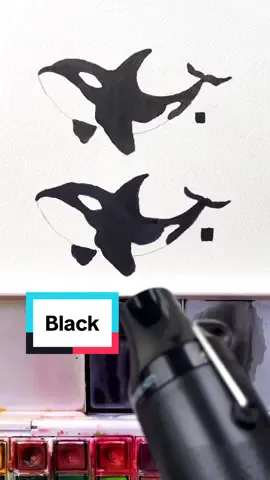 Using black vs dark value #watercolorpainting #watercolortutorial #learnwatercolor #WATERCOLOR 