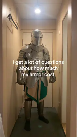 so much money to look like a tin can #knight #knights #knighttok #medieval #medievaltiktok #cosplay #armor #fy #trending #fyp #trend #platearmor #plate #price 
